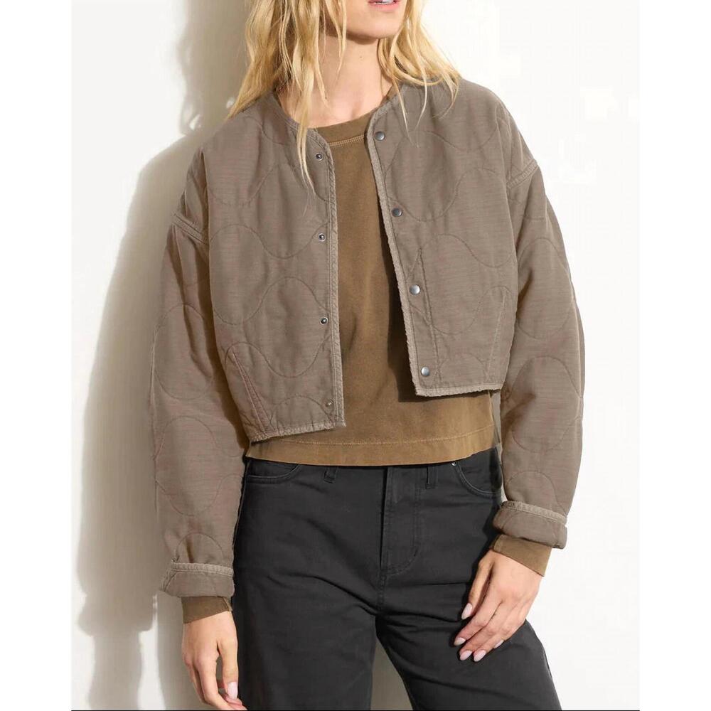 NEW ROWAN lewis quilted bomber liner jacket in sparrow
